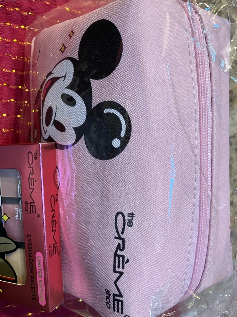 Disney and the Crème Shop makeup bag and eyeshadow palette. NEW!!
